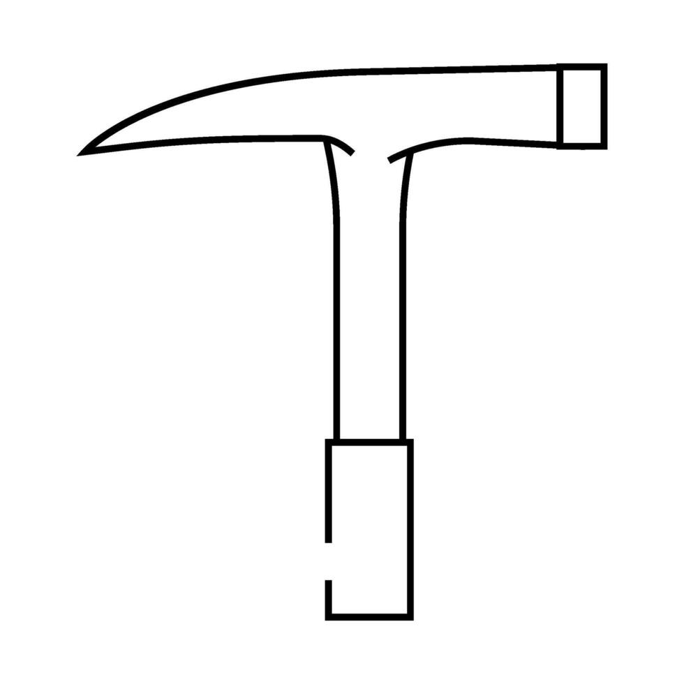 prospectors hammer line icon illustration vector