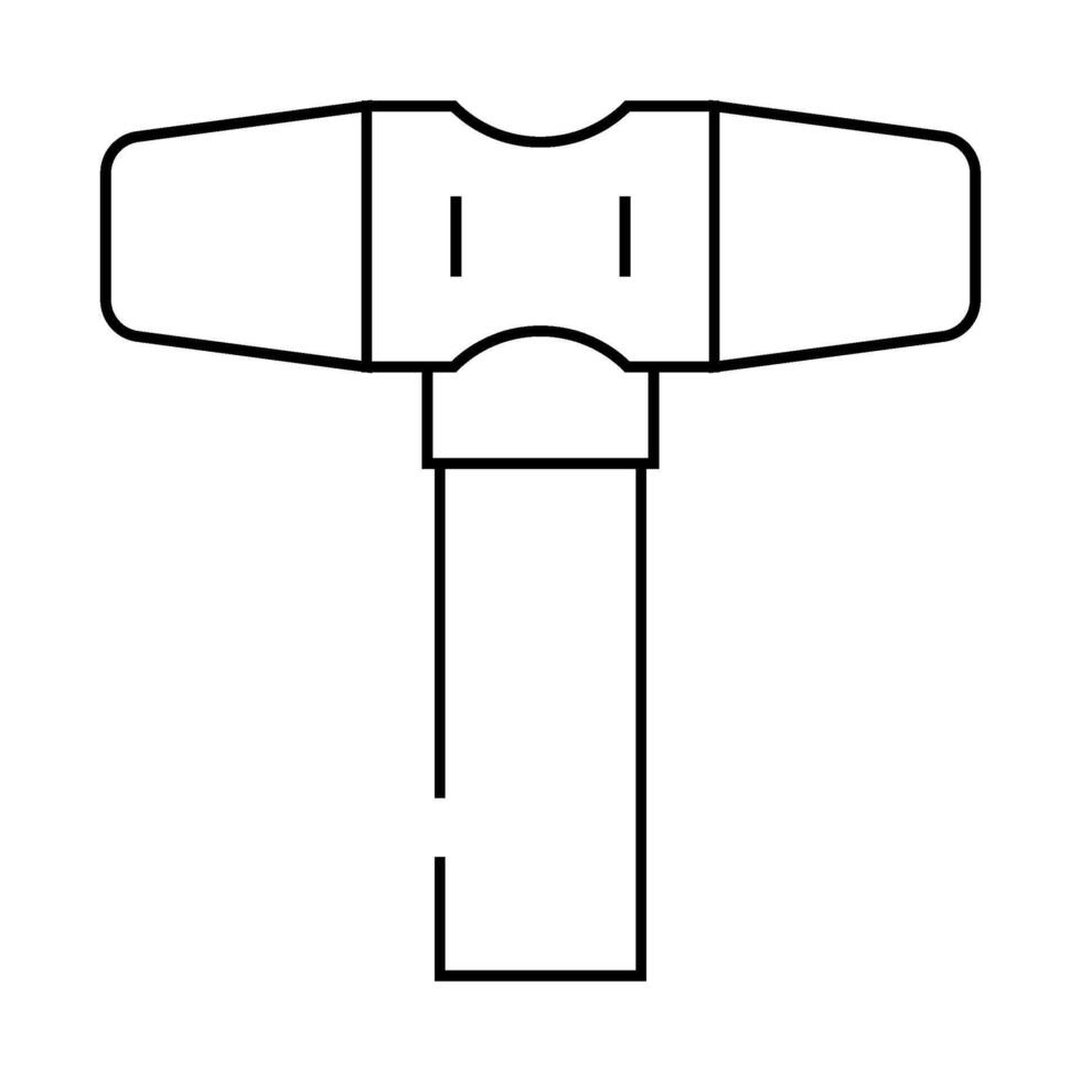 soft faced hammer line icon illustration vector