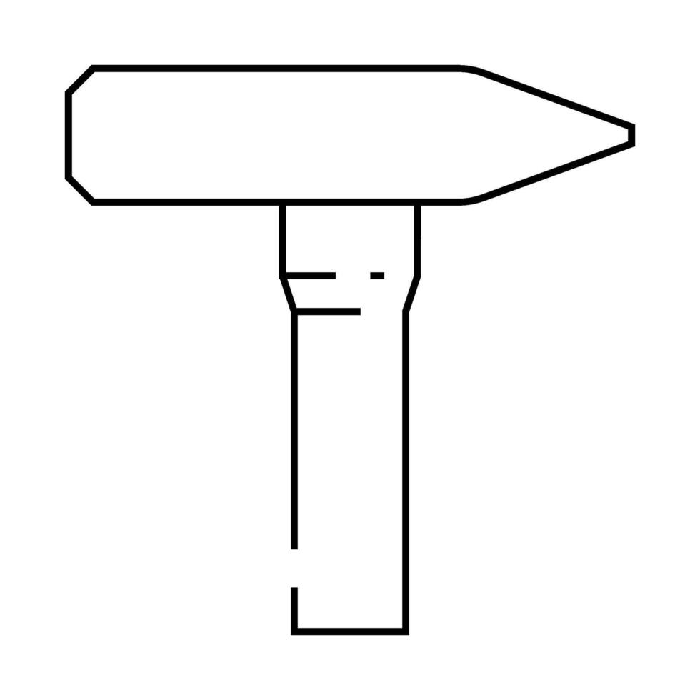 tack hammer line icon illustration vector