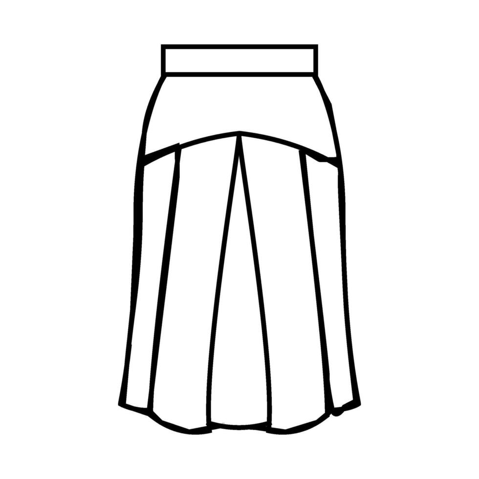 yoke skirt line icon illustration vector