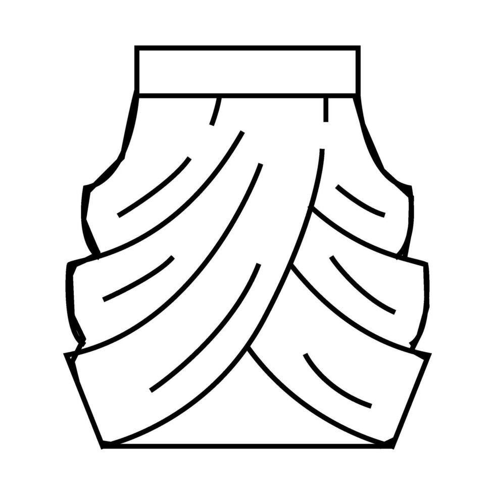 tulip skirt line icon illustration vector