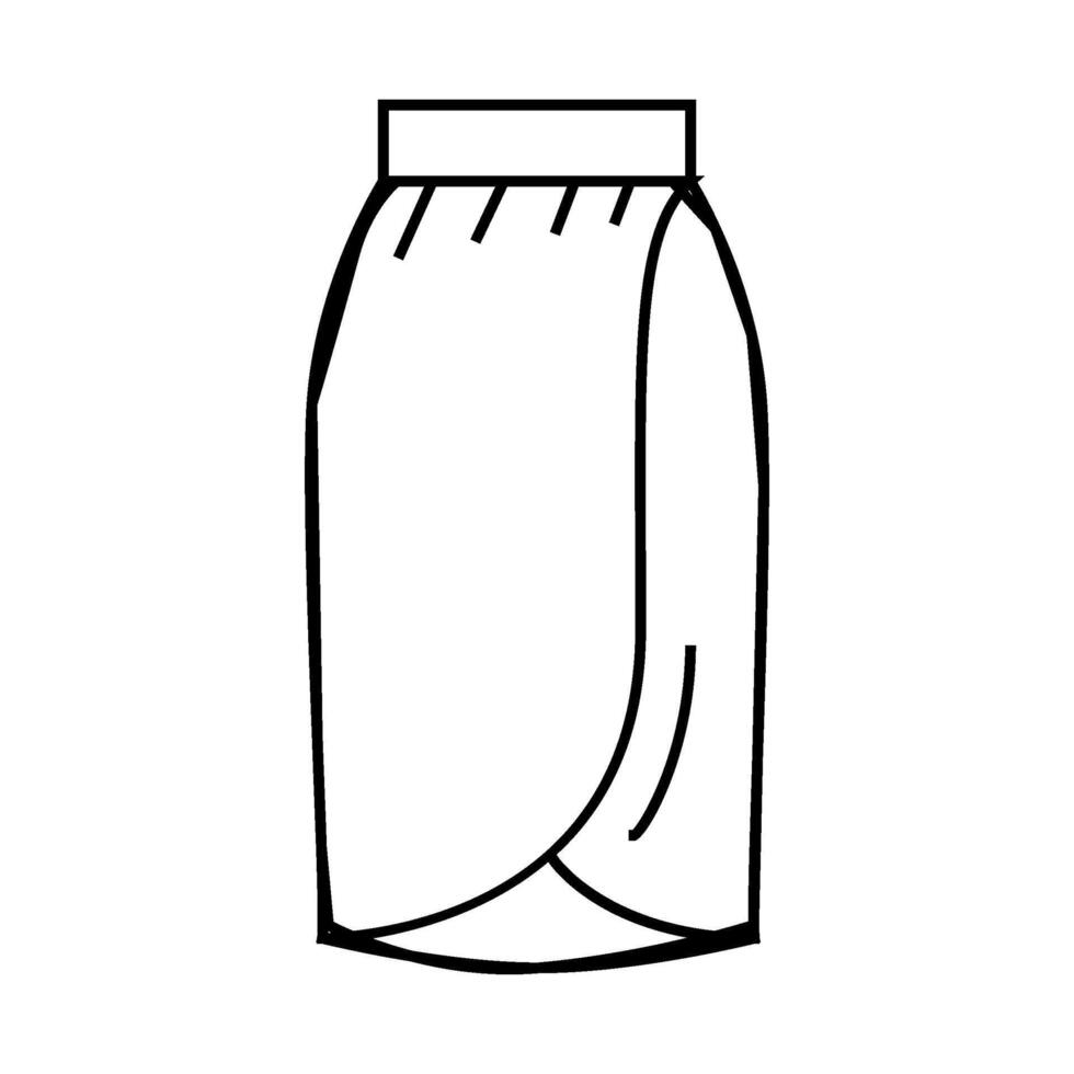 sarong skirt line icon illustration vector