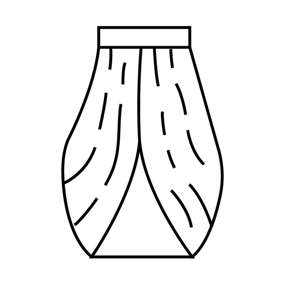 cowl skirt line icon illustration vector
