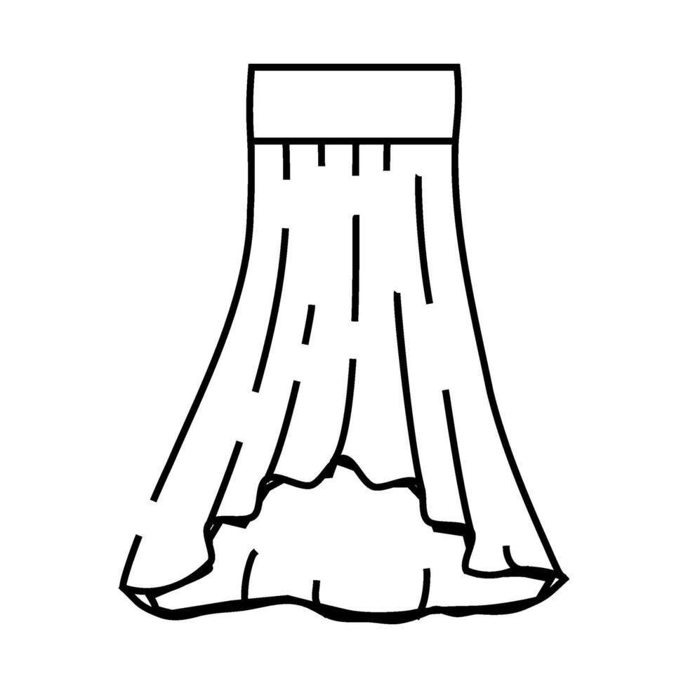 handkerchief skirt line icon illustration vector