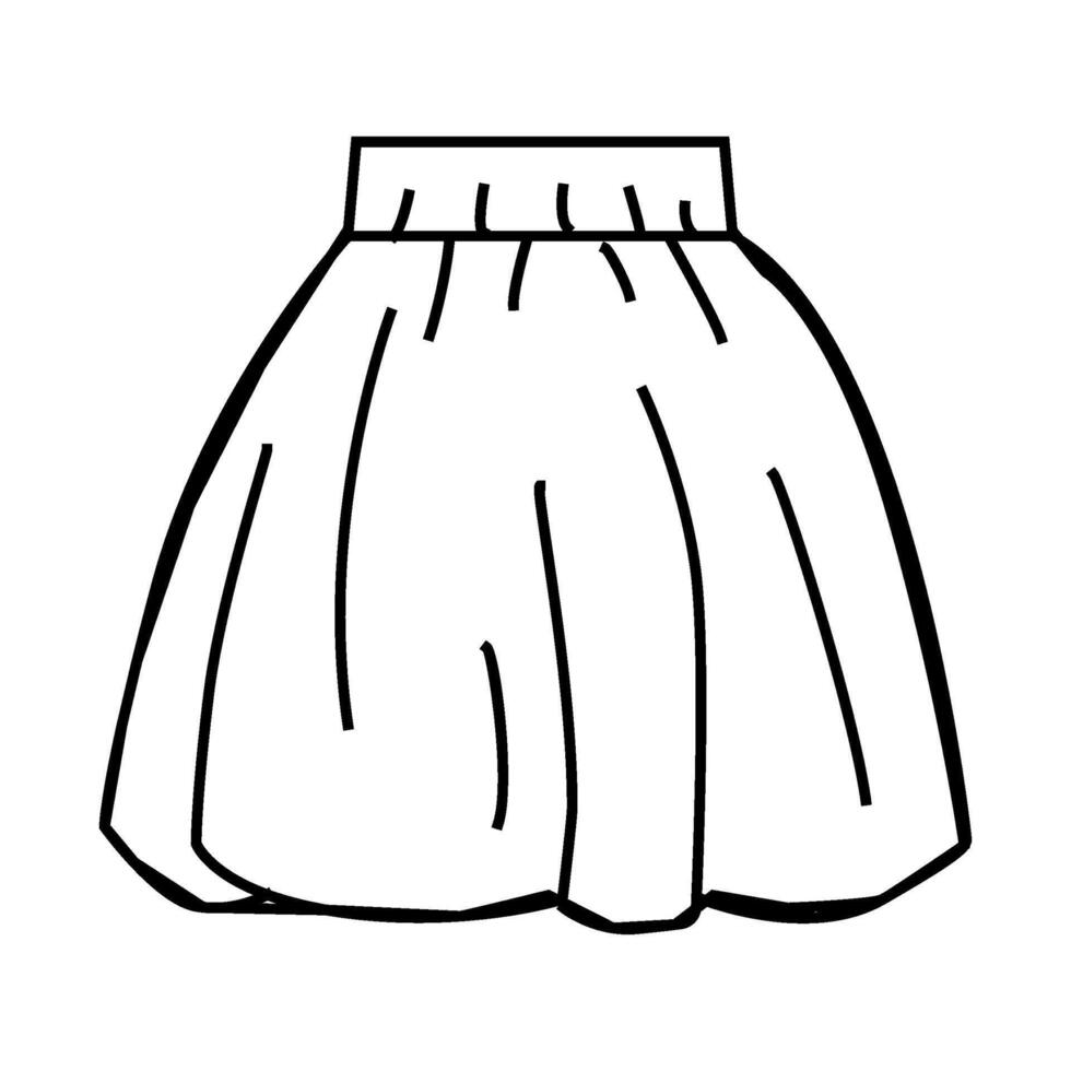 bubble skirt line icon illustration vector