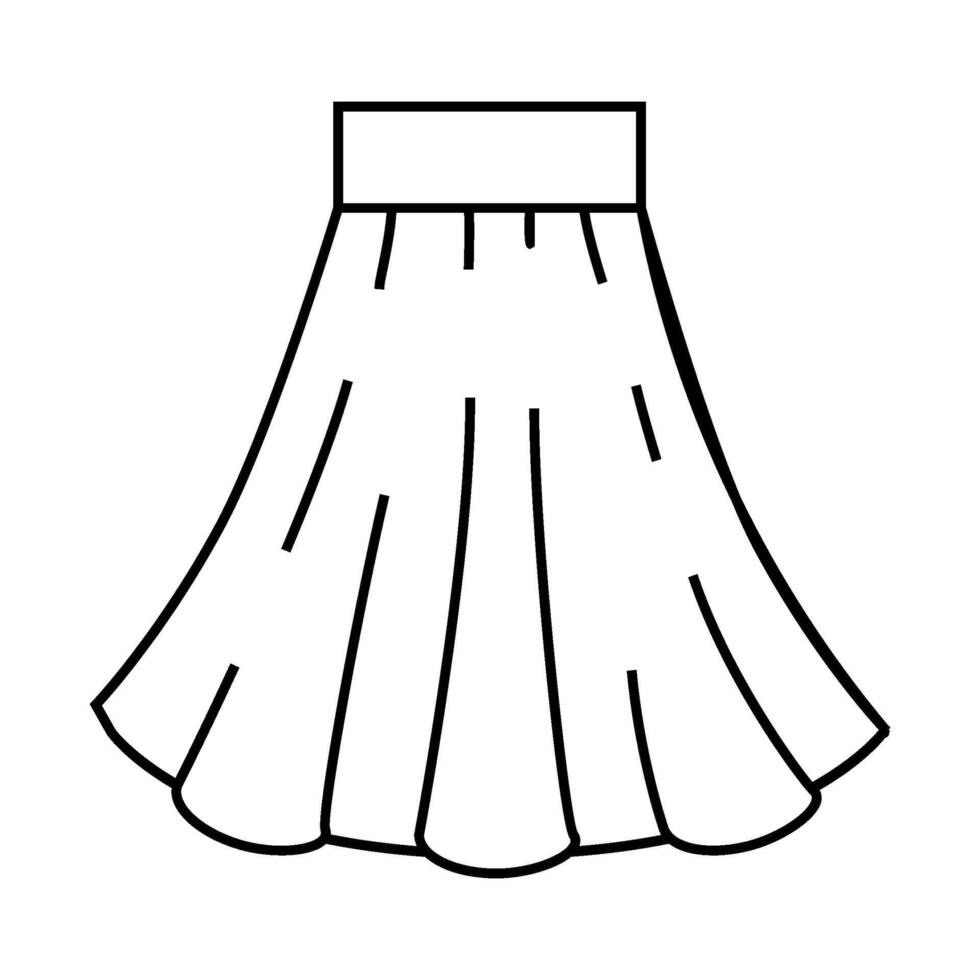 circular skirt line icon illustration vector