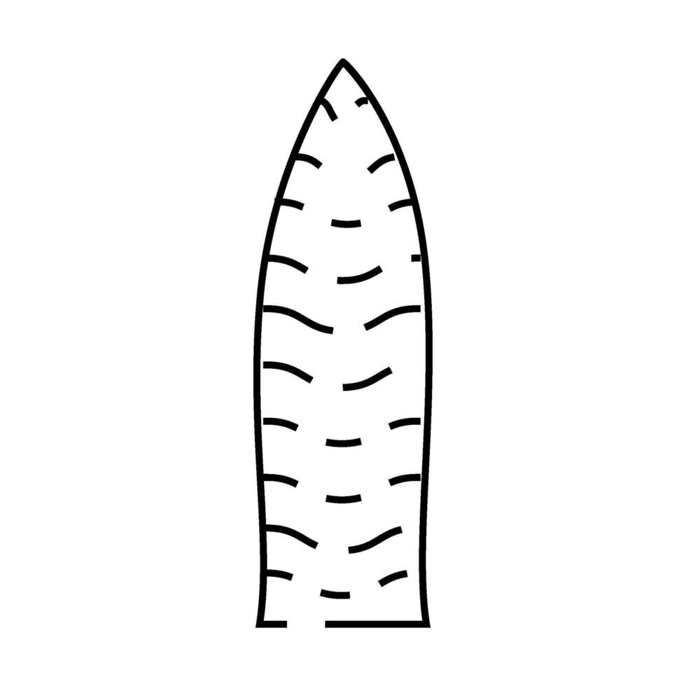 sansevieria tropical leaf line icon illustration vector