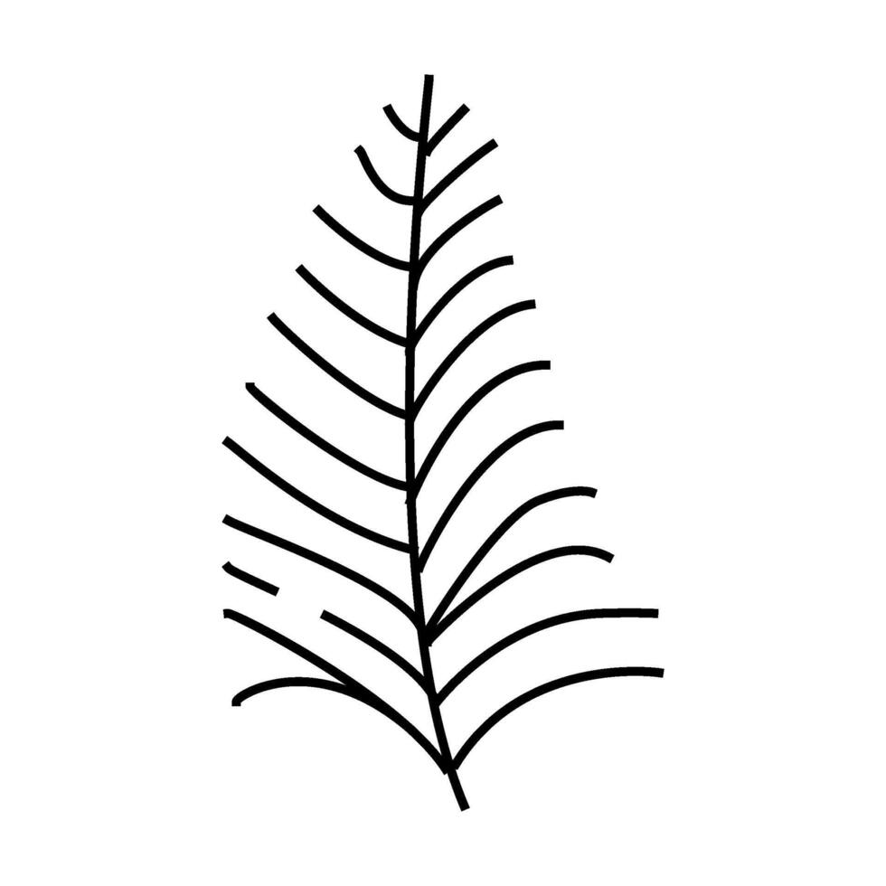 coconut tropical leaf line icon illustration vector