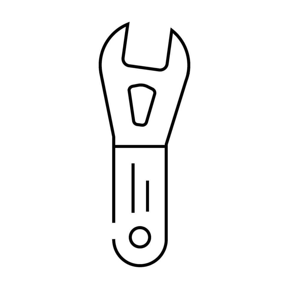 cone wrench line icon illustration vector
