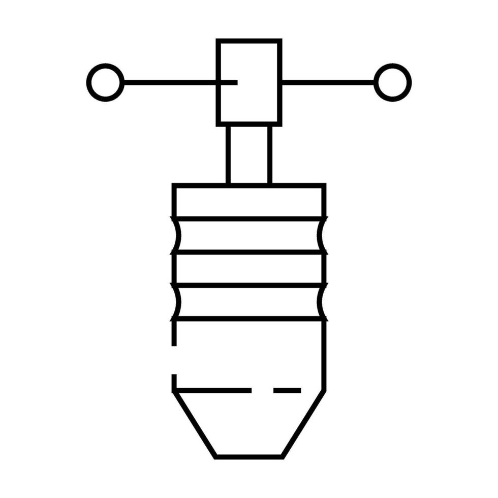 tap wrench line icon illustration vector