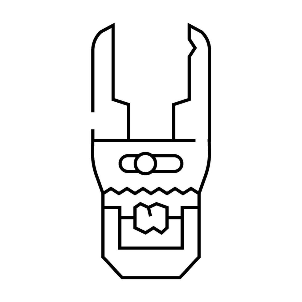 plumbers wrench line icon illustration vector
