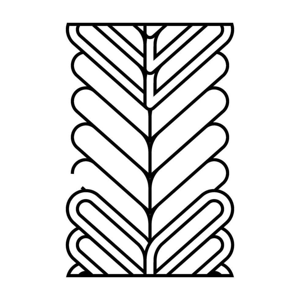 foxtail chain line icon illustration vector