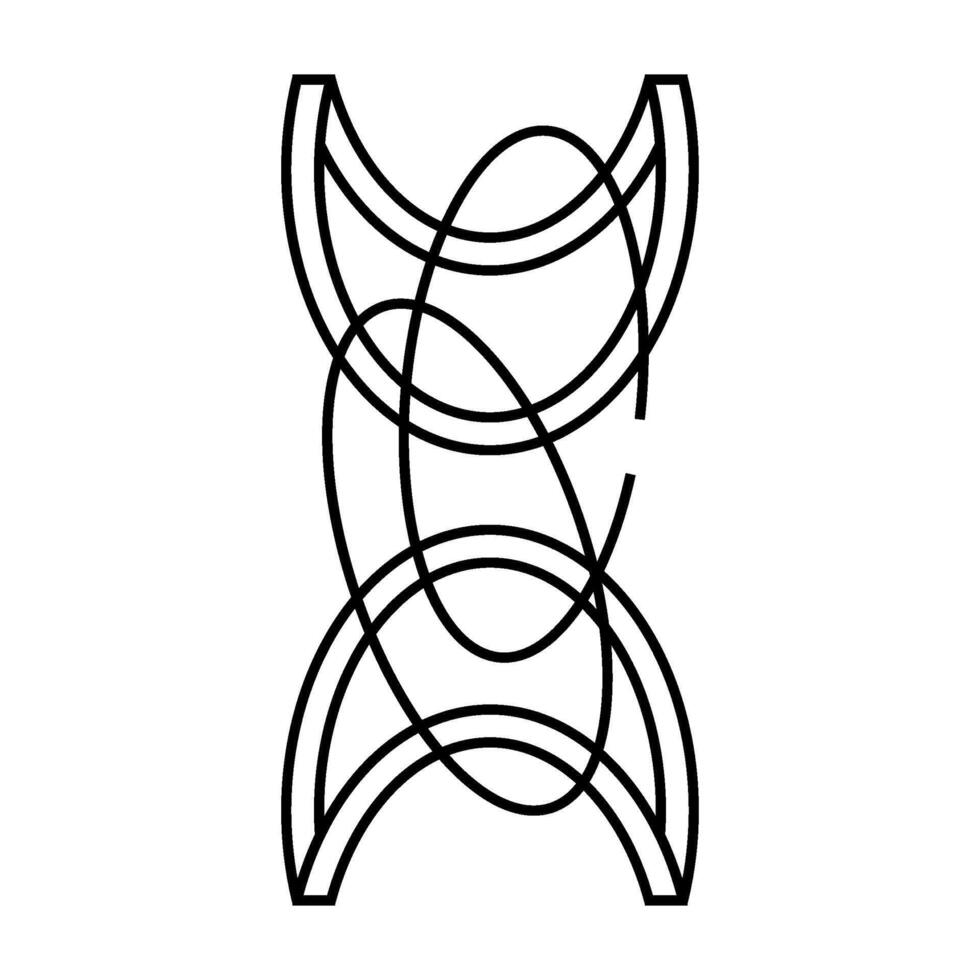 rope chain line icon illustration vector