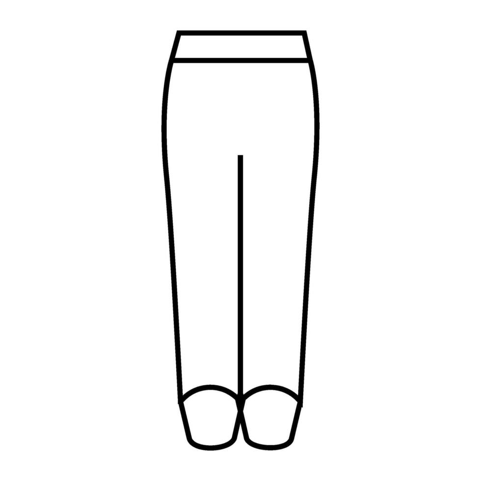 stirrup pants apparel line icon illustration vector