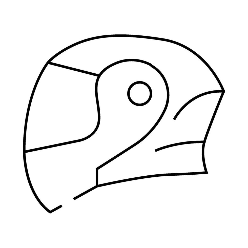 modular helmet motorcycle line icon illustration vector