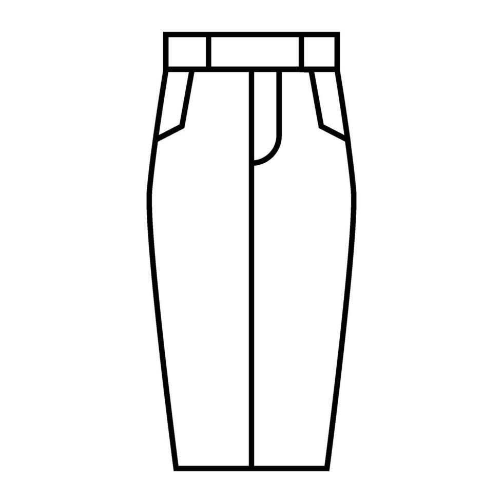 cigarette pants clothes line icon illustration vector