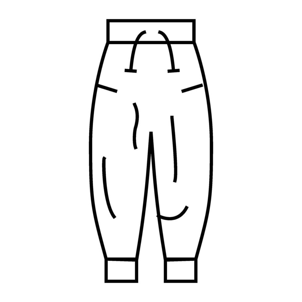 harem pants clothes line icon illustration vector