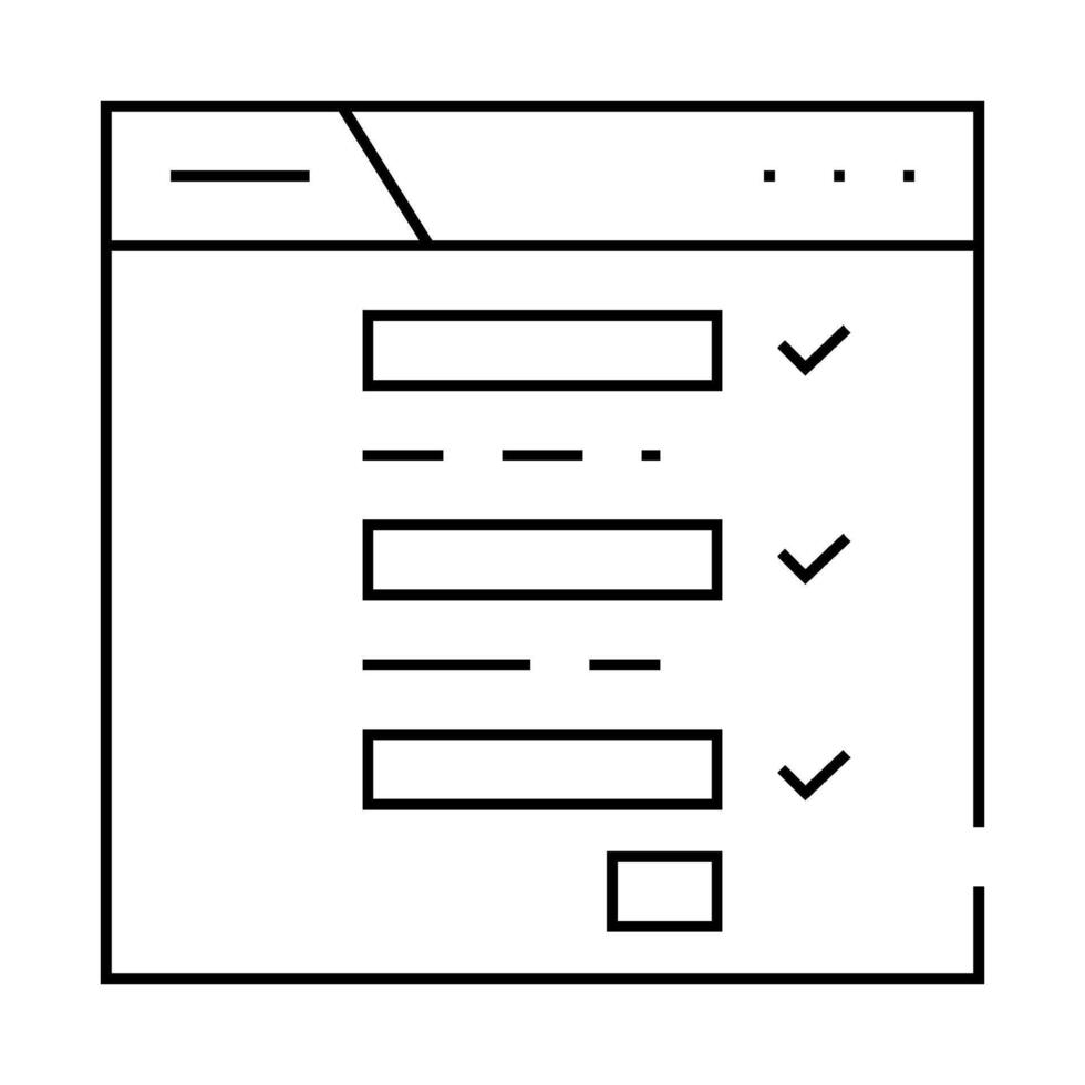 web registration line icon illustration vector