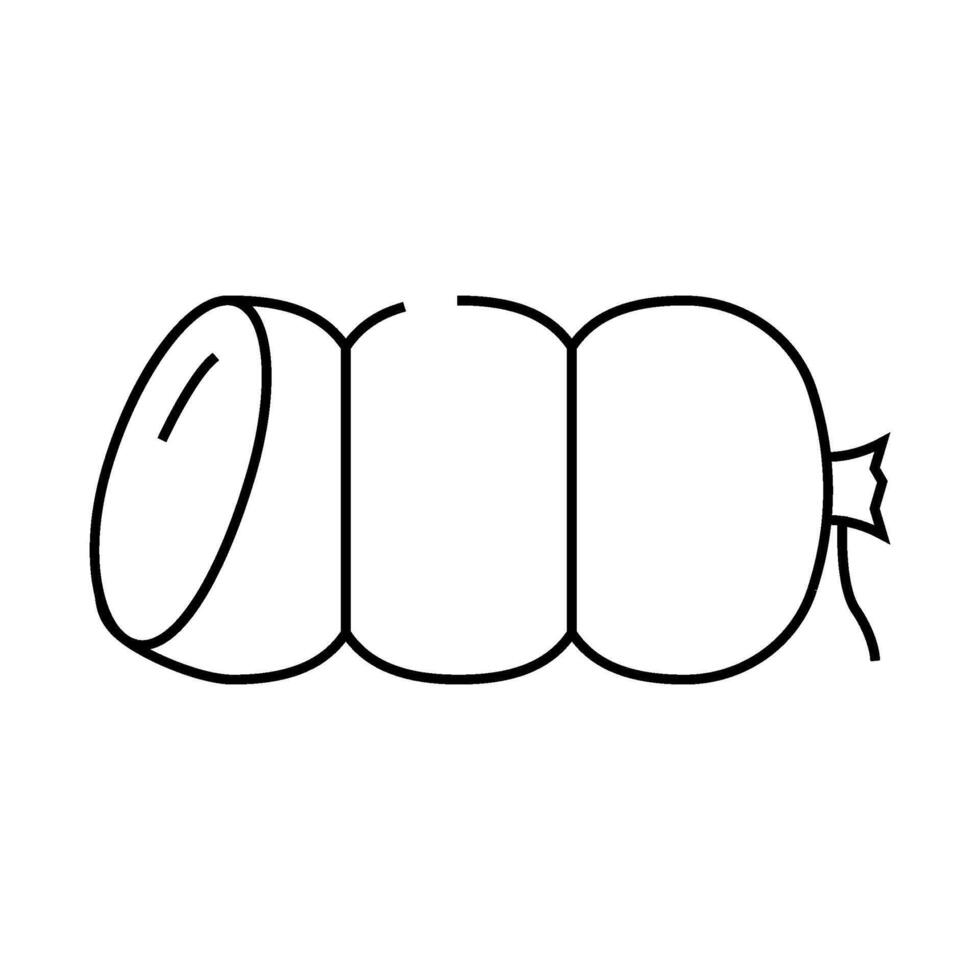 ham sausage meat line icon illustration vector