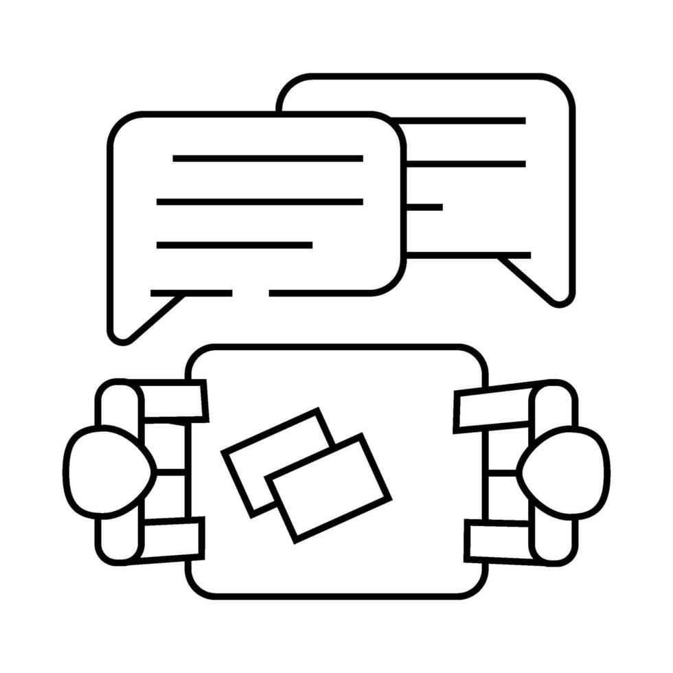 discussion customer testimonial line icon illustration vector