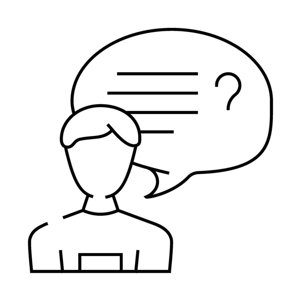 convversation customer testimonial line icon illustration vector