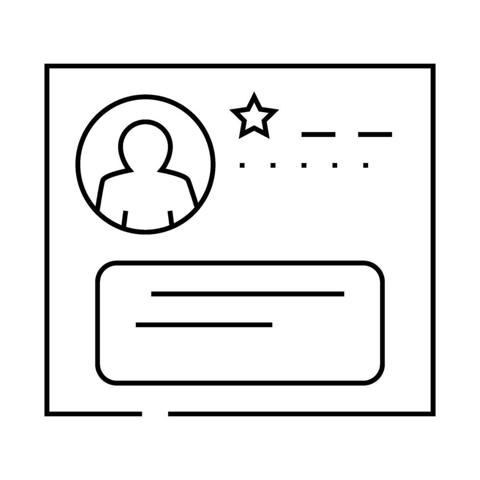 negative testimonial line icon illustration vector