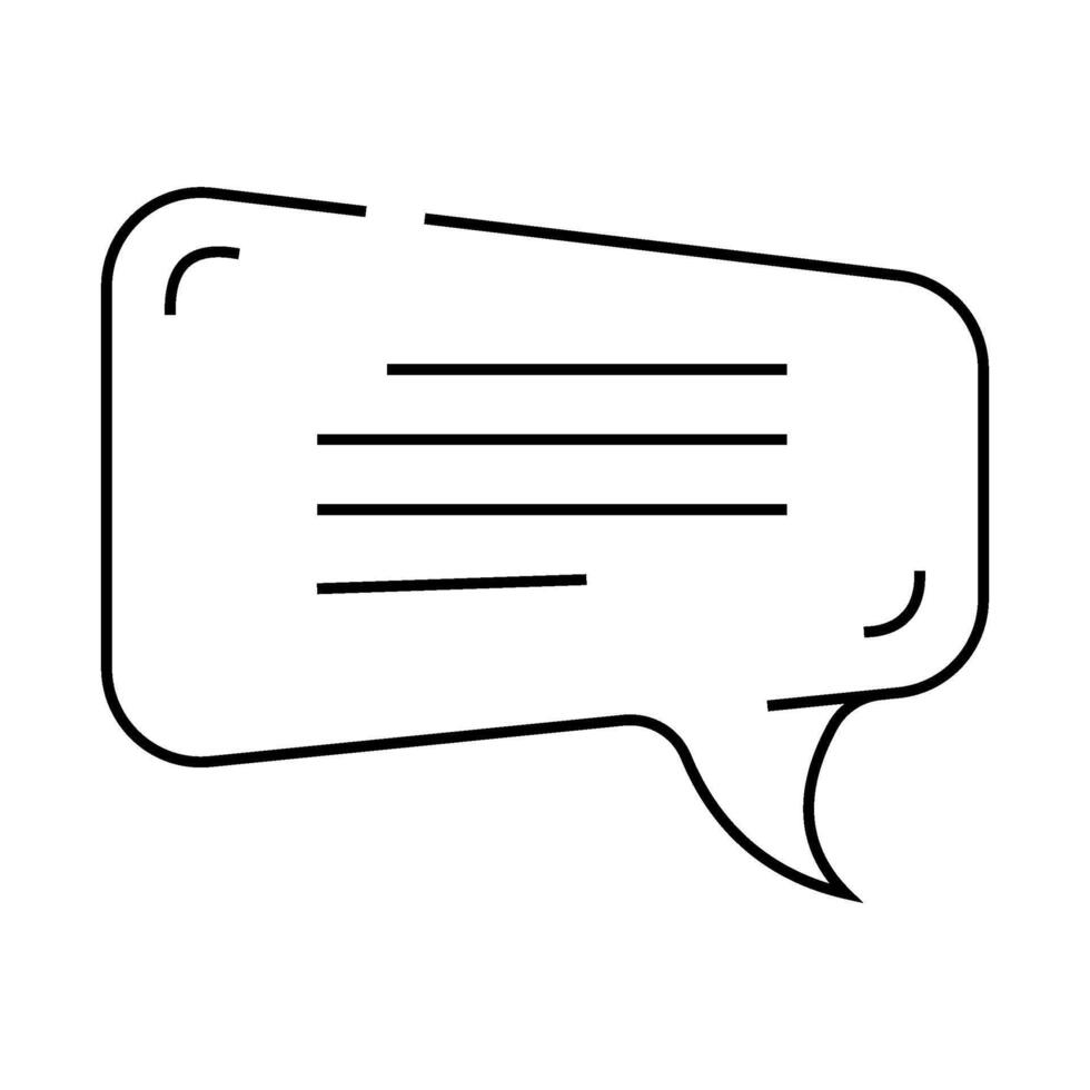 speech bubble testimonial line icon illustration vector