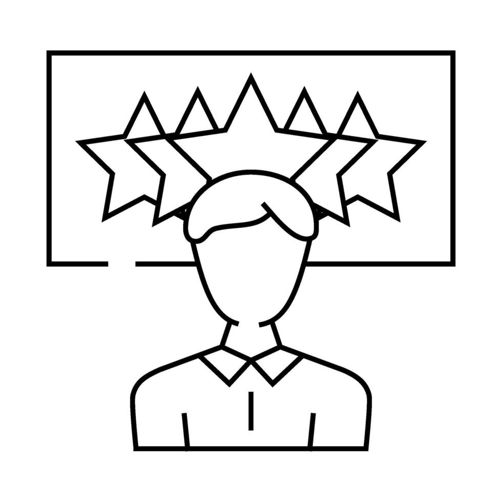 experience customer testimonial line icon illustration vector