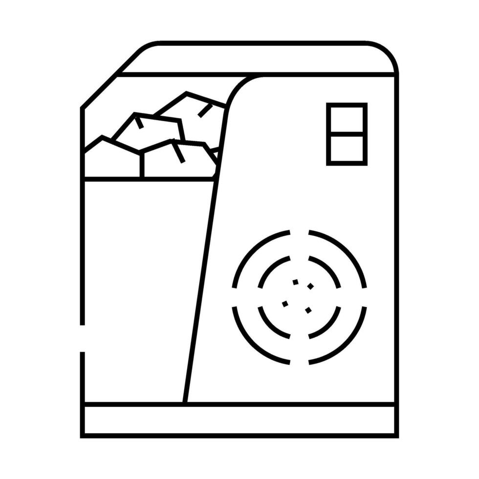 ice maker line icon illustration vector