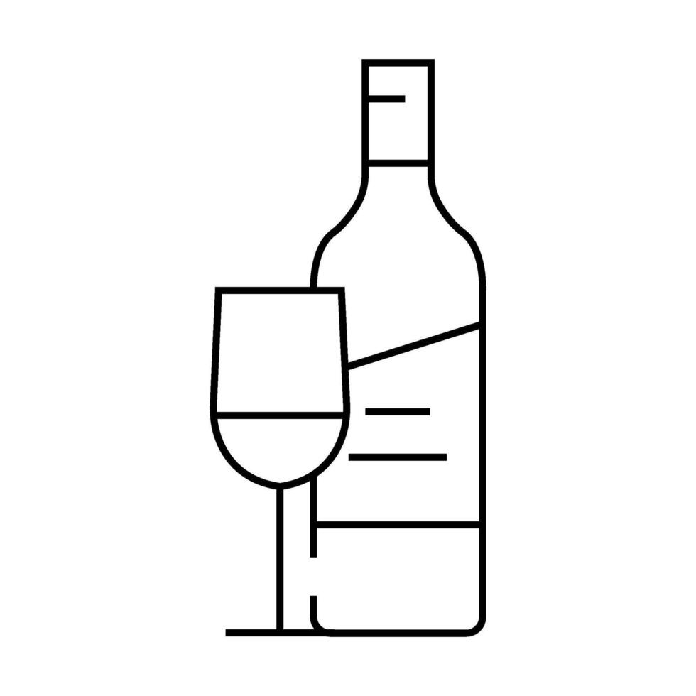 malbec red wine line icon illustration vector