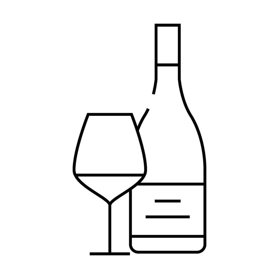 pinot noir red wine line icon illustration vector