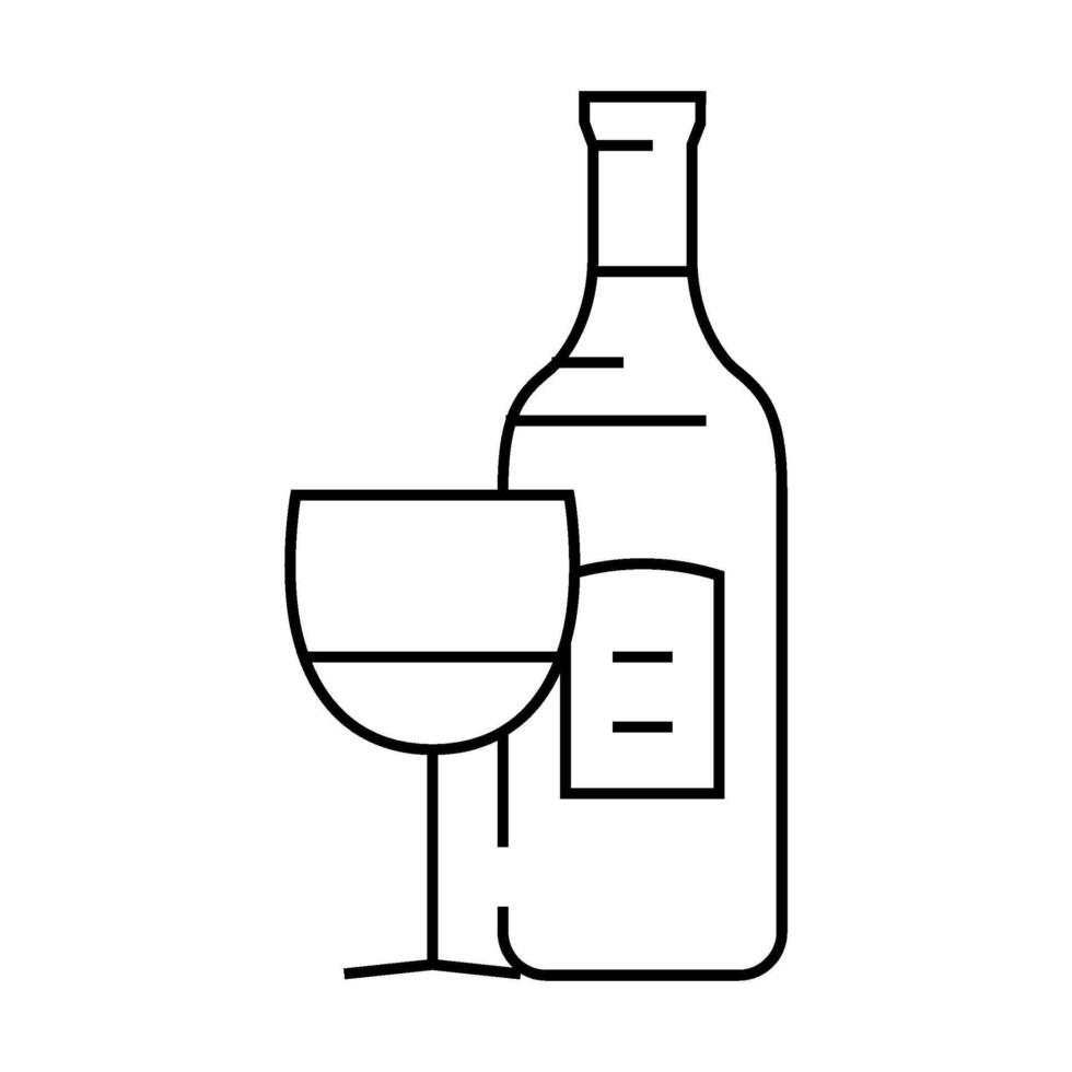 zinfandel red wine line icon illustration vector