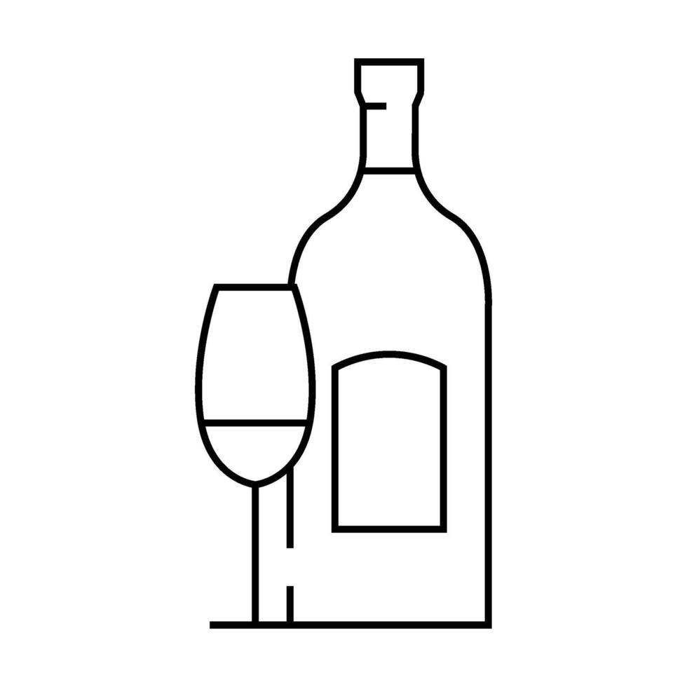 sauvignon blanc white wine line icon illustration vector