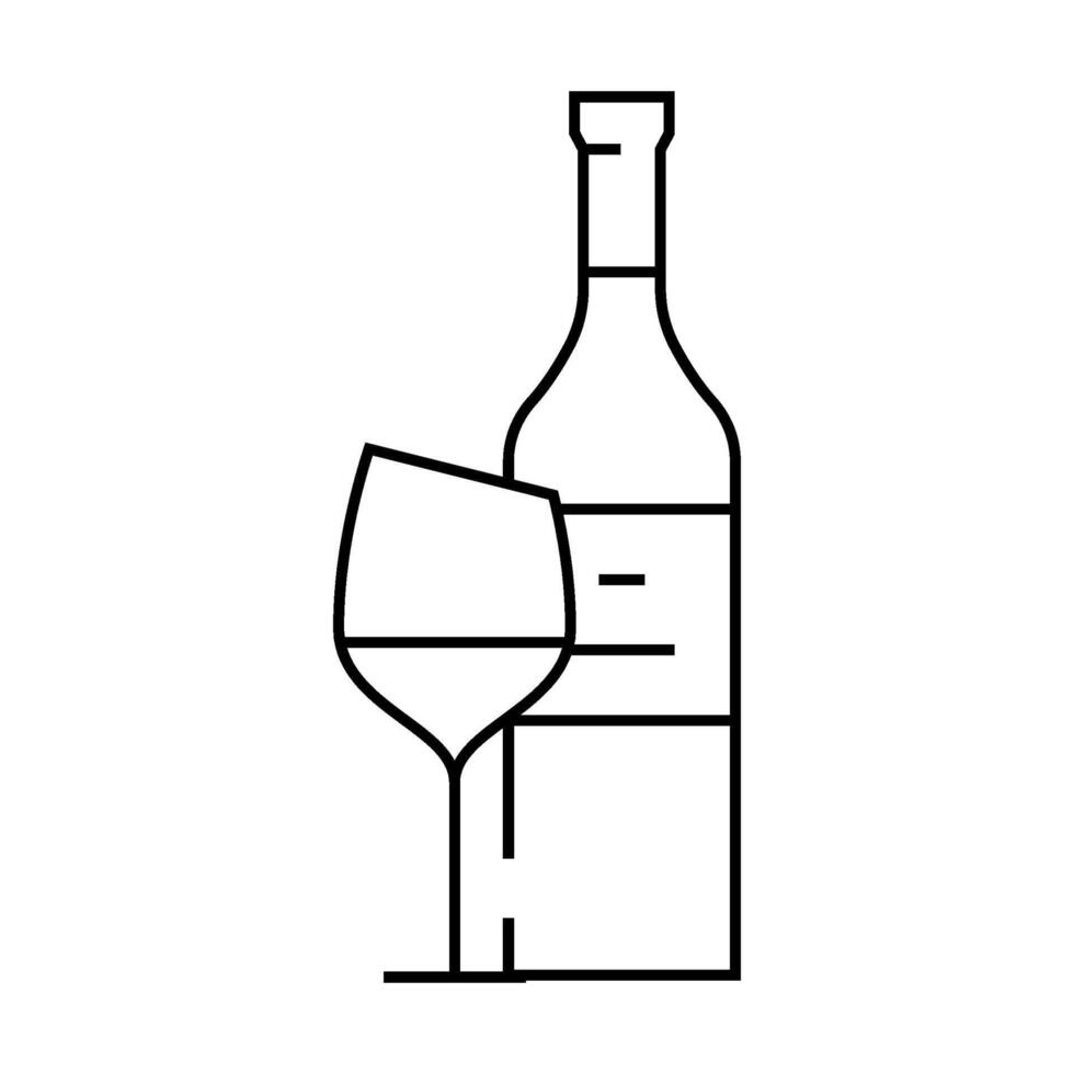 syrah red wine line icon illustration vector