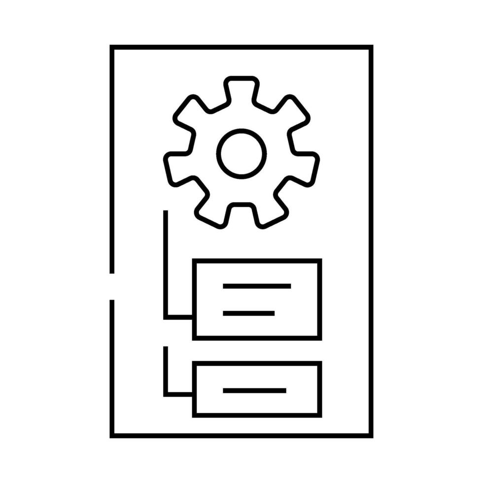lock folder line icon illustration vector