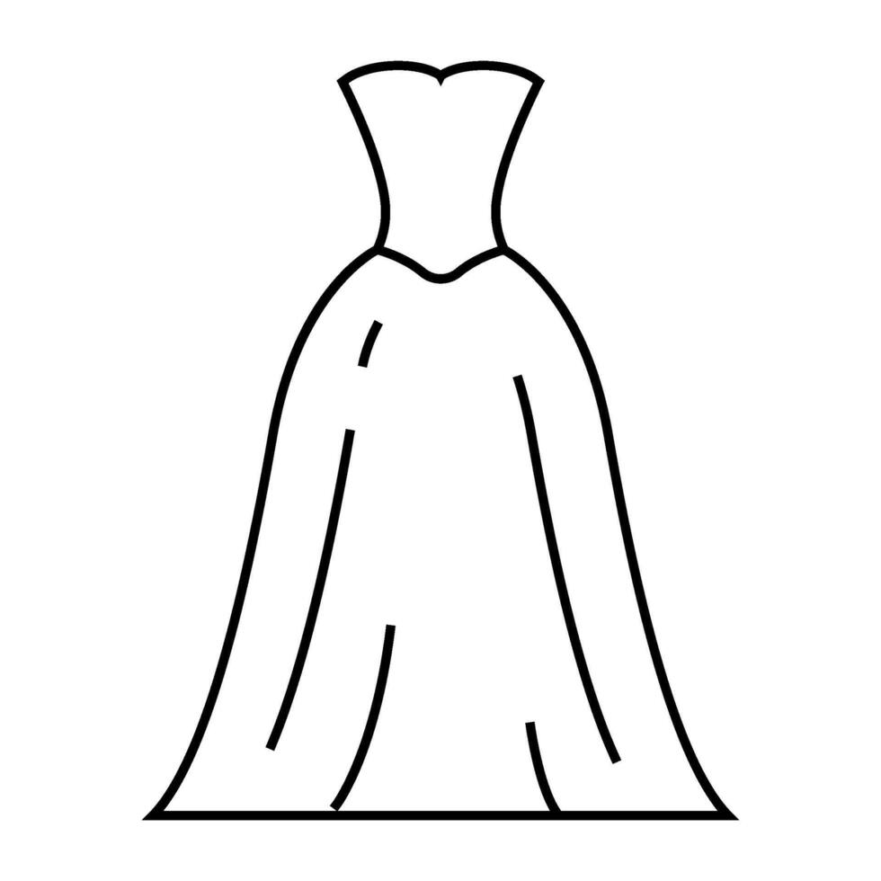 basque wedding dress line icon illustration vector