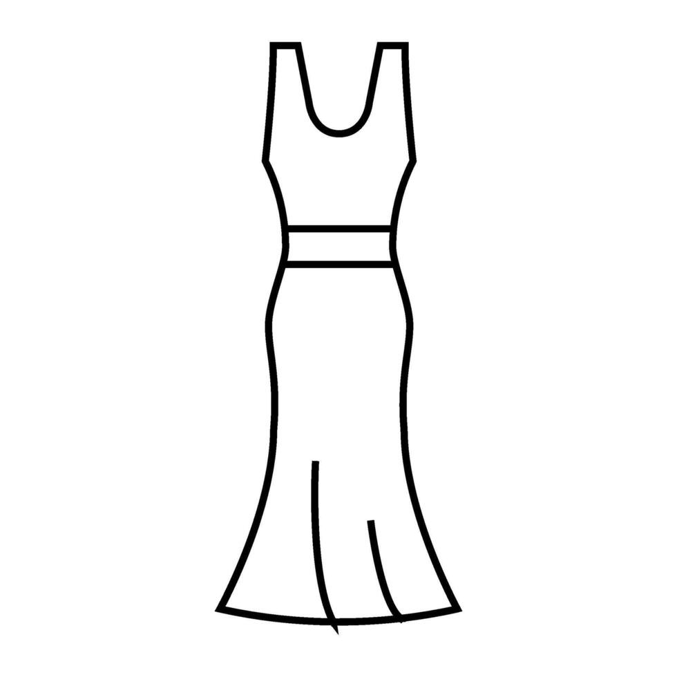 scoop bride dress line icon illustration vector
