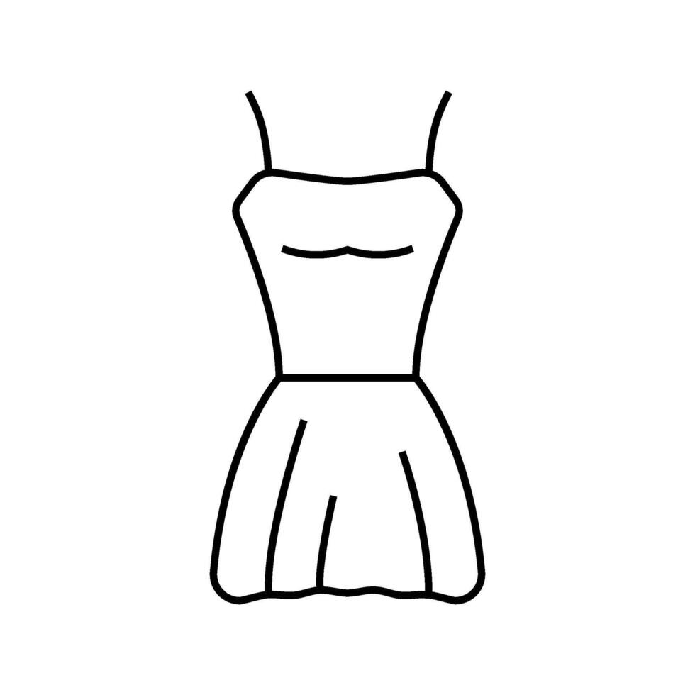 mini bride dress line icon illustration vector