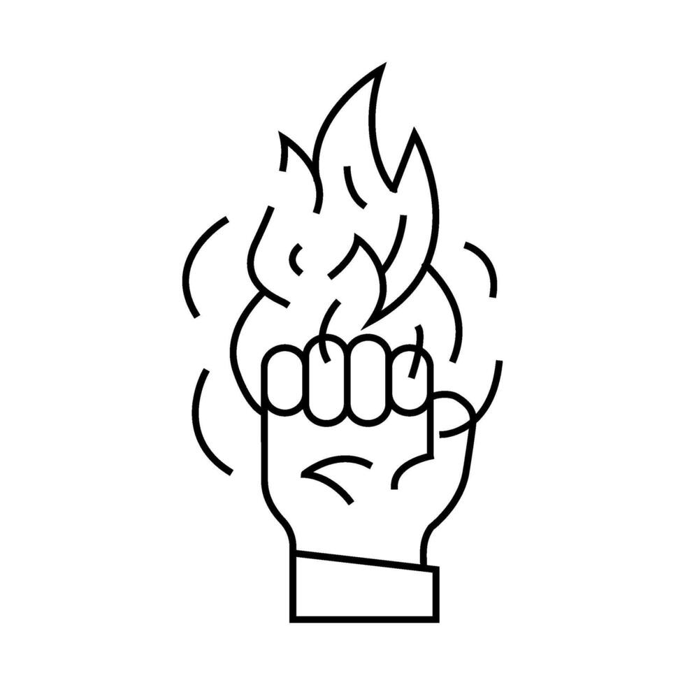power fire line icon illustration vector