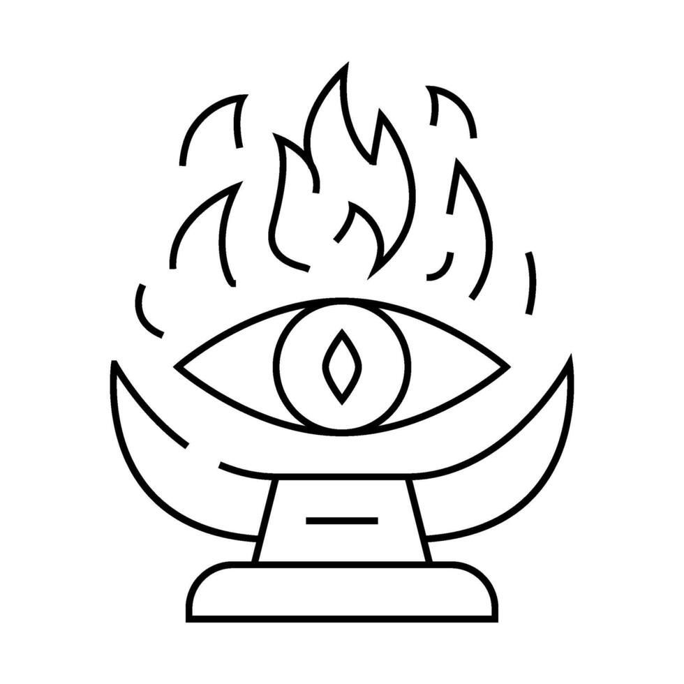 inferno line icon illustration vector