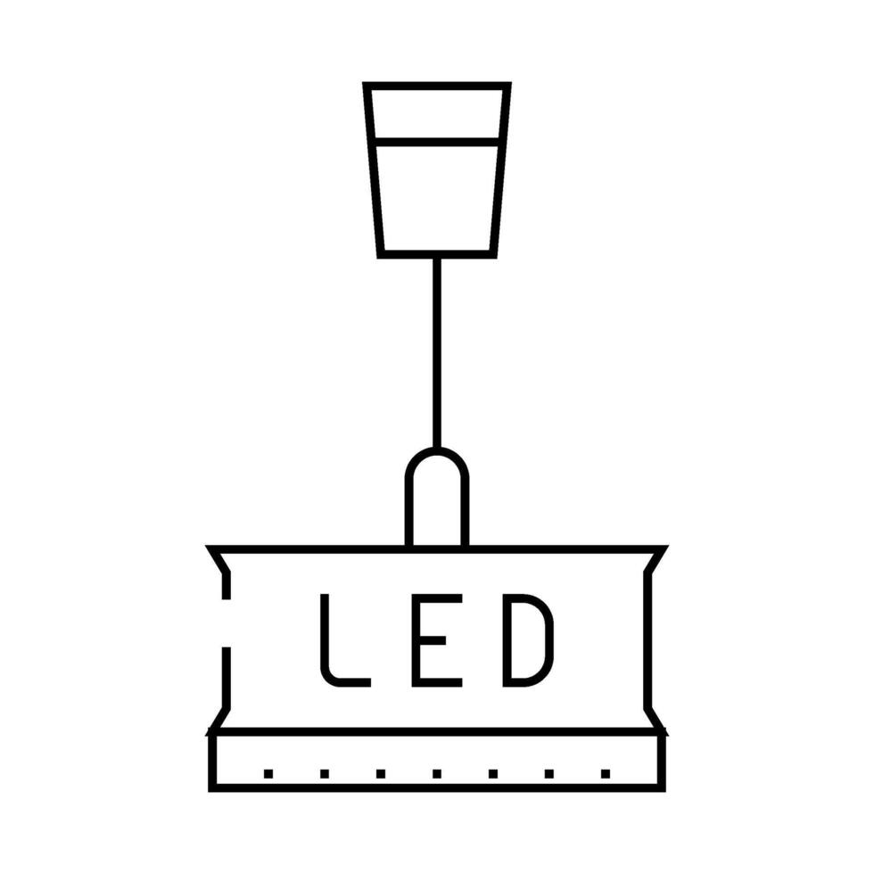 apartment lamp ceiling line icon illustration vector