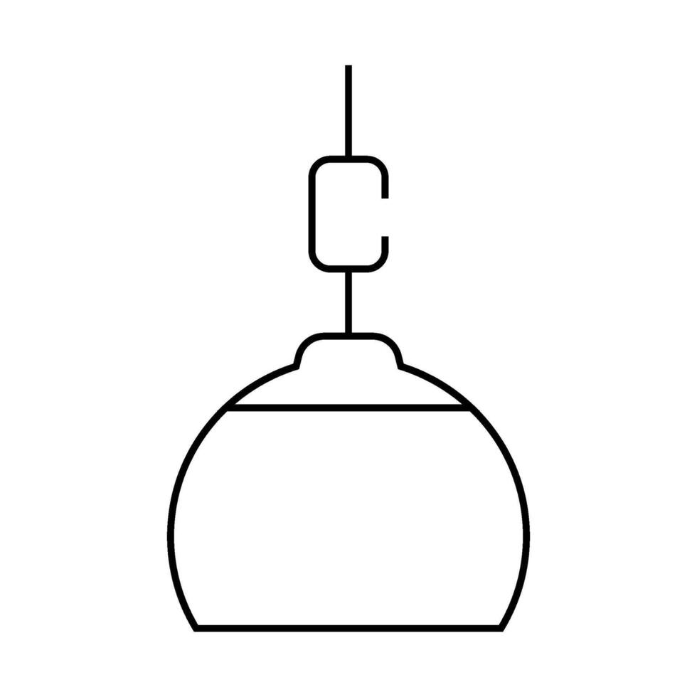 bulb lamp ceiling line icon illustration vector