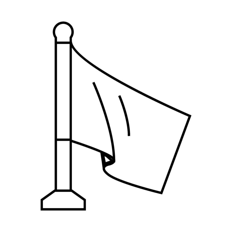 pole flag map line icon illustration vector