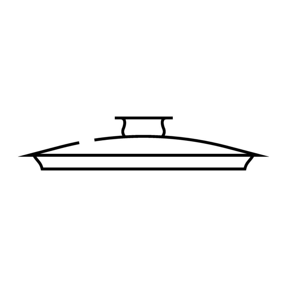 lid pot cooking line icon illustration vector
