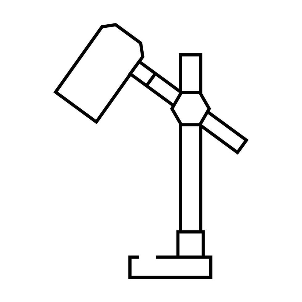 desktop table lamp line icon illustration vector