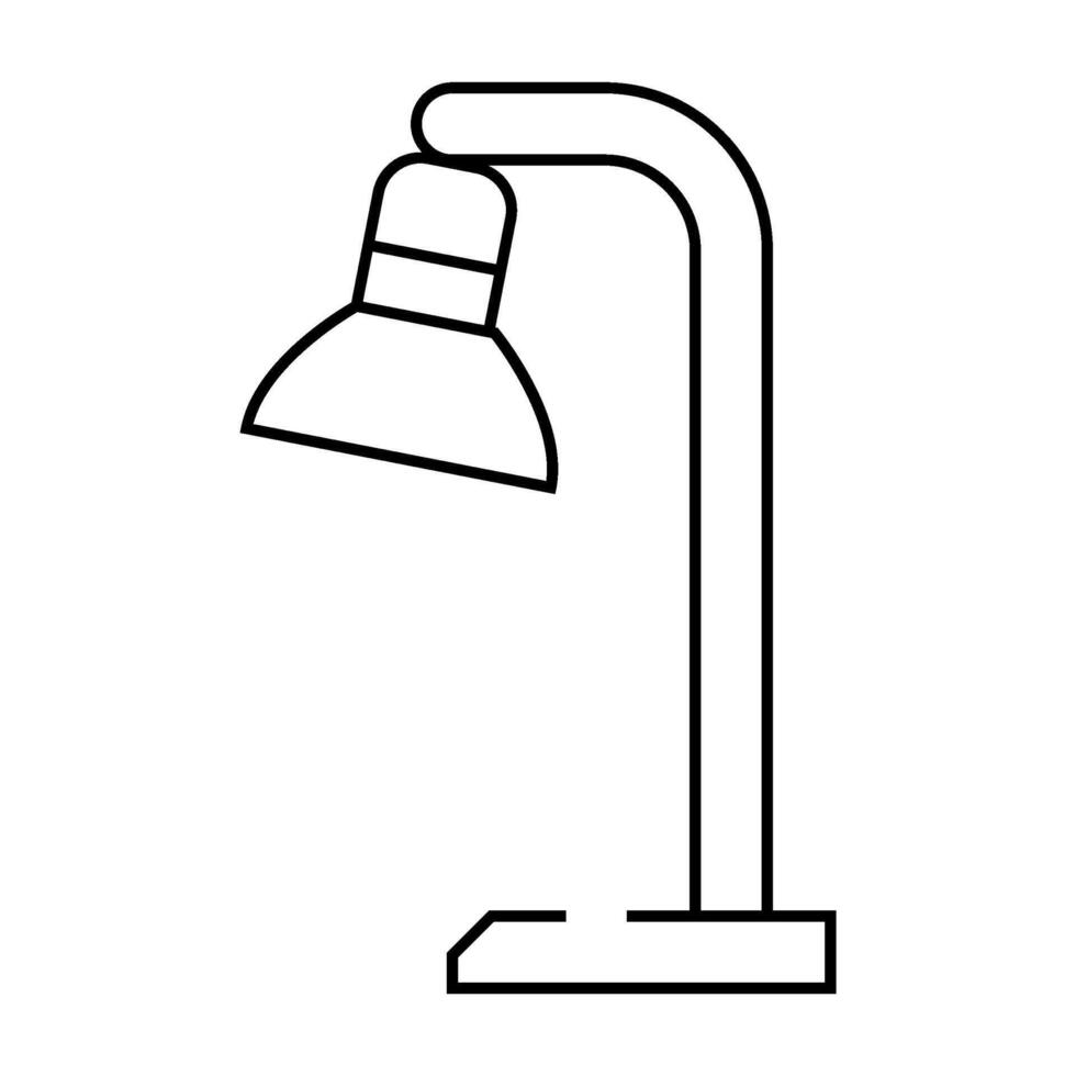 reading table lamp line icon illustration vector