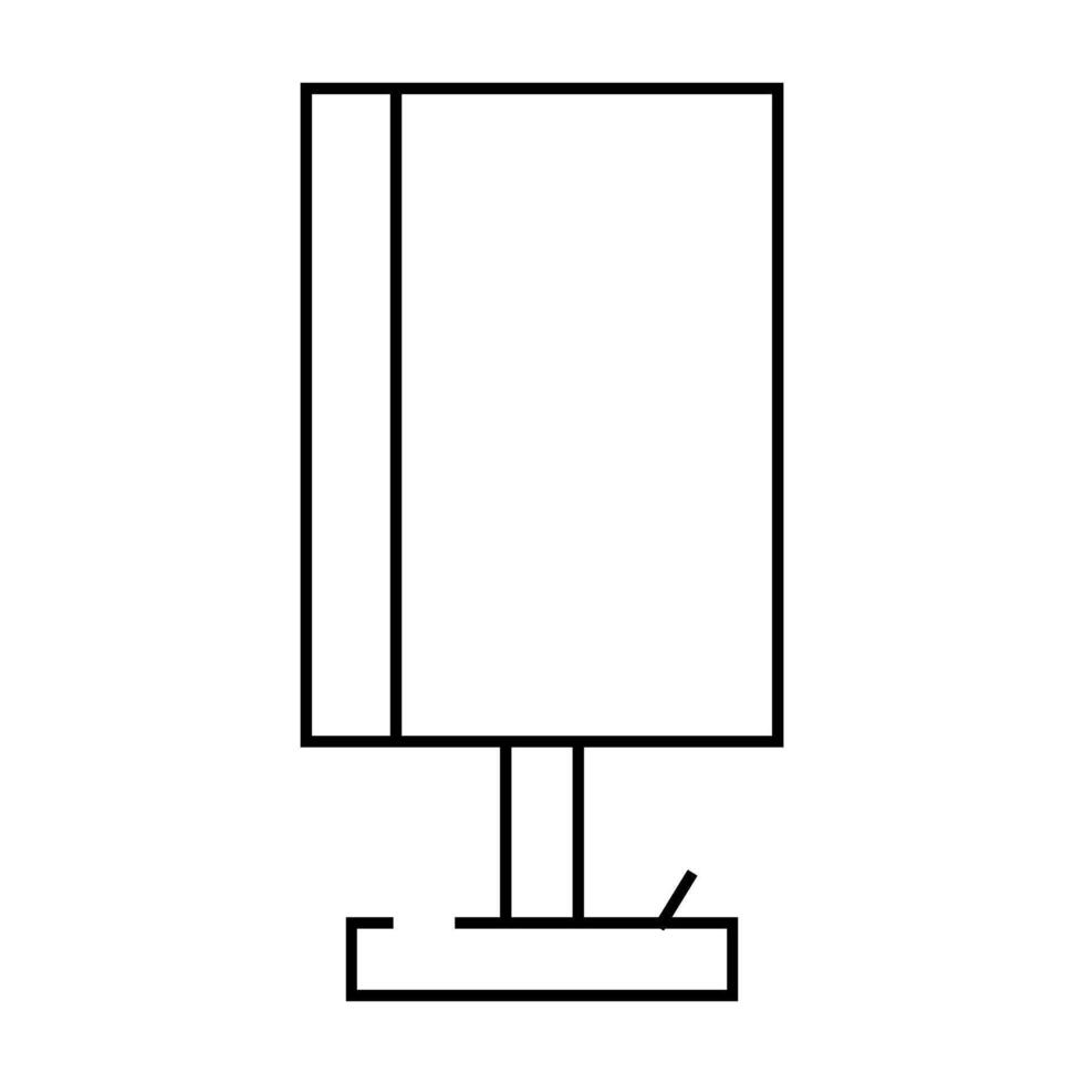 work table lamp line icon illustration vector