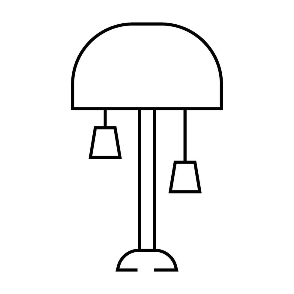 electric table lamp line icon illustration vector