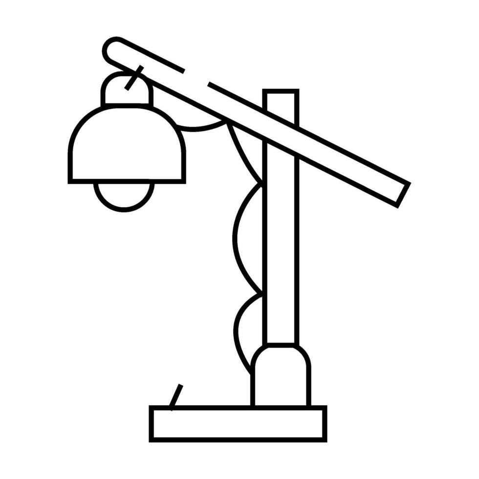 decoration table lamp line icon illustration vector