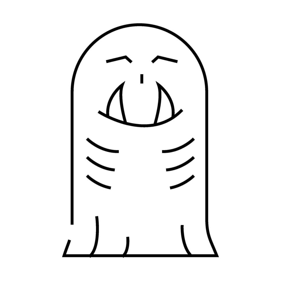 ghoul ghost line icon illustration vector
